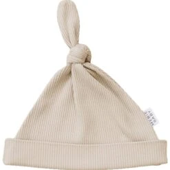 Mebie Baby Oatmeal Organic Ribbed Newborn Knot Hat 8 Mebie Baby Oatmeal Organic Ribbed Newborn Knot Hat -ROOLEE FASHION SHOP 3U6A6284 websize 2