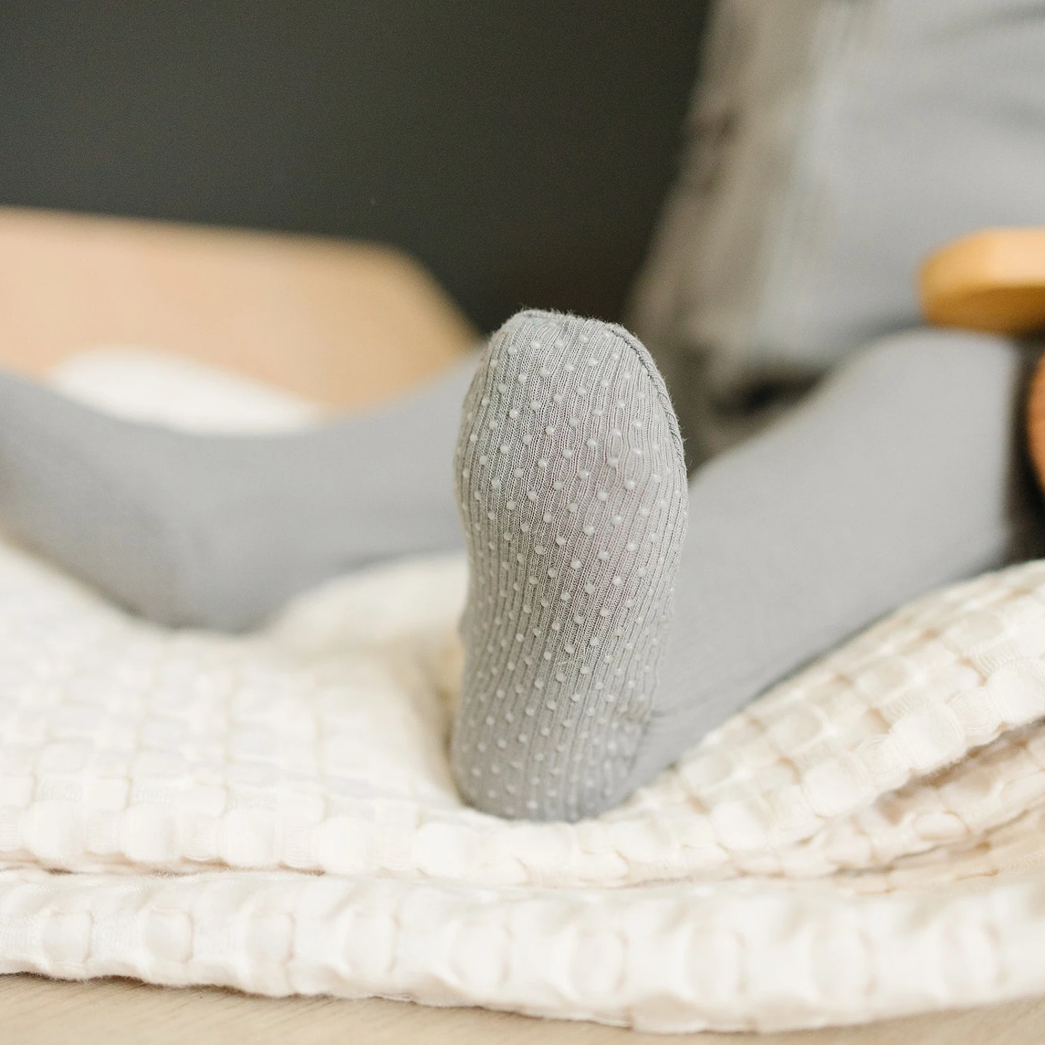 Grey Organic Cotton Ribbed Baby Zipper Pajamas 10 Grey Organic Cotton Ribbed Baby Zipper Pajamas - Image 8