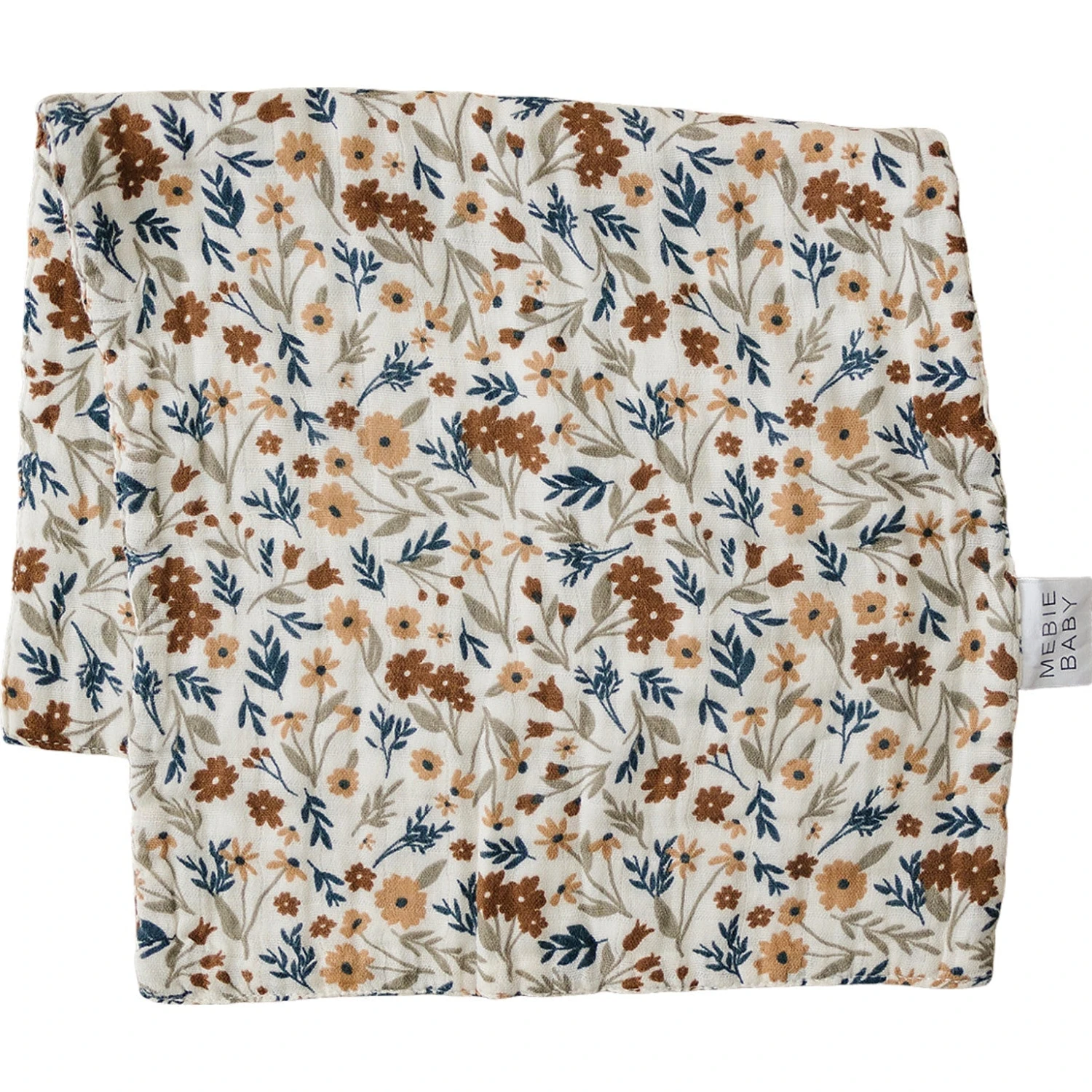 Mebie Baby Harvest Floral Muslin Burp Cloth - Ultra-Soft & Absorbent 5 Mebie Baby Harvest Floral Muslin Burp Cloth - Ultra-Soft & Absorbent - Image 3
