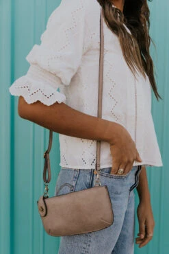 3-in-1 Crossbody Messenger Bag and Wristlet Wallet - Faux Leather Uptown Purse -ROOLEE FASHION SHOP 4T1A6945