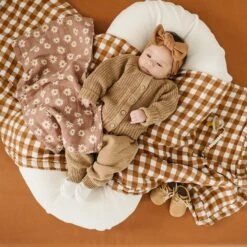 Breathable 4-Layer Gingham Muslin Quilt for Babies & Toddlers -ROOLEE FASHION SHOP 535A0374 websize