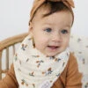 Soft Muslin Baby Bib - Cream Floral Absorbent Infant Feeding Accessory -ROOLEE FASHION SHOP 535A1284 websize 6c28383e 804c 4912 b8ab bbc51c5335e2