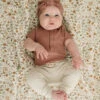 Organic Cotton Ribbed Snap Bodysuit in Dusty Rose -ROOLEE FASHION SHOP 535A1390 websize 2