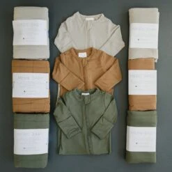 Mebie Baby Mustard Bamboo Zipper One-Piece Pajamas -ROOLEE FASHION SHOP 535A3523 websize efcf5718 44bd 4fca a5b5 5a7bb1512dda