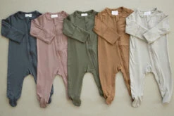 Mebie Baby Mustard Bamboo Zipper One-Piece Pajamas -ROOLEE FASHION SHOP 535A3612 websize 66338dad ba24 452e b6e3 ad0ba7b63491