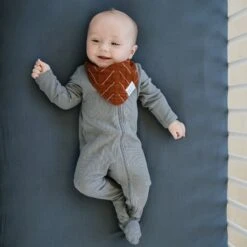 Mebie Baby Charcoal Bamboo Stretch Crib Sheet -ROOLEE FASHION SHOP 535A3624 websize 2