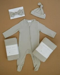 Mebie Baby Oatmeal Bamboo Zipper One-Piece 14 Mebie Baby Oatmeal Bamboo Zipper One-Piece -ROOLEE FASHION SHOP 535A3674 websize