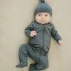 Mebie Baby Charcoal Bamboo Double Zipper Pajamas -ROOLEE FASHION SHOP 535A4440 websize