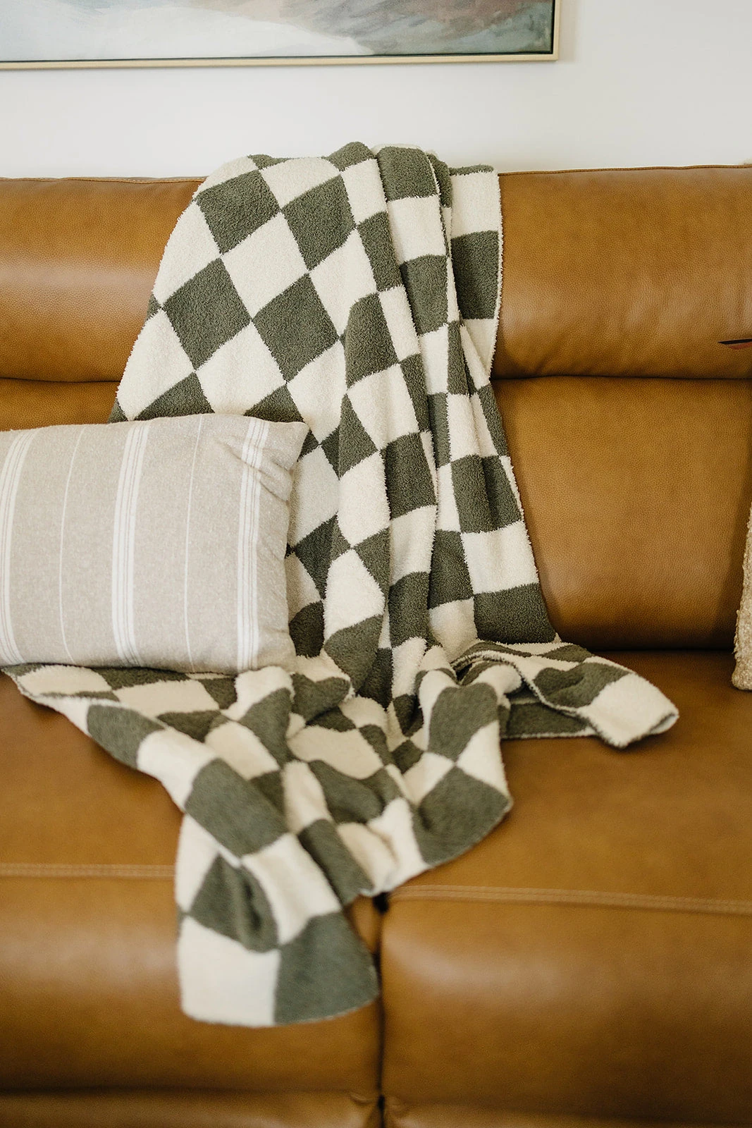 Soft Green Checkered Plush Blanket for Baby, Kids, and Home 3 Soft Green Checkered Plush Blanket for Baby, Kids, and Home