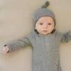Mebie Baby Grey Organic Ribbed Newborn Knot Hat 1 Mebie Baby Grey Organic Ribbed Newborn Knot Hat -ROOLEE FASHION SHOP 535A6653 websize