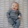 Organic Cotton Ribbed Baby Zipper Pajamas - Charcoal Gray Sleeper 1 Organic Cotton Ribbed Baby Zipper Pajamas - Charcoal Gray Sleeper -ROOLEE FASHION SHOP 535A8105 websize