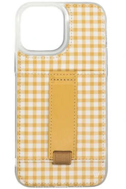 Plaid Wallet Phone Case with Kickstand and Finger Strap - Gold Picnic Design -ROOLEE FASHION SHOP 5S3A1545 7e0424a5 4d2e 40f8 b64b e96c3e69f03b