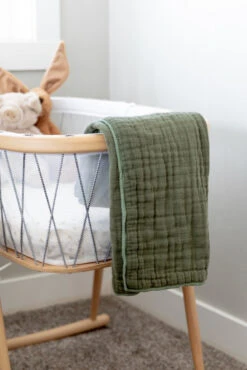 Soft Muslin Baby Blanket - 100% Cotton Swaddle with Lace Trim -ROOLEE FASHION SHOP 6P5A2786