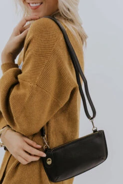 3-in-1 Crossbody Messenger Bag and Wristlet Wallet - Faux Leather Uptown Purse -ROOLEE FASHION SHOP 6Z8A8962