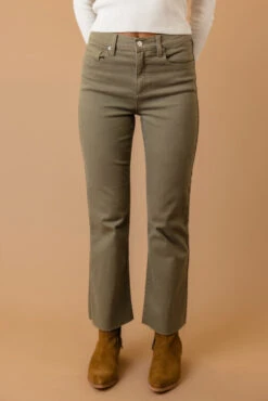 Hyrum High Rise Flare Leg Pants with Raw Hem -ROOLEE FASHION SHOP 7W4A0004 e38c4050 3d81 4631 a60e 02b73e896e11