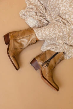 Free People New Frontier Western Boot - Genuine Leather Stacked Heel -ROOLEE FASHION SHOP 7W4A0157