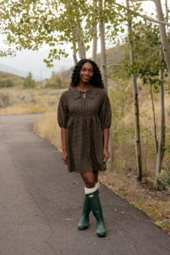 Primrose Collared Relaxed Fit Dress with Pockets -ROOLEE FASHION SHOP 7W4A0170