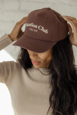 Vacation Club Embroidered Canvas Trucker Hat with Breathable Mesh -ROOLEE FASHION SHOP 7W4A0230 6ec98552 5115 4ad3 8ff3 5245cfd8cb58