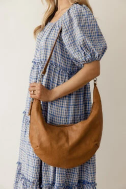 Slouchy Crescent Shoulder Crossbody Bag with Adjustable Straps