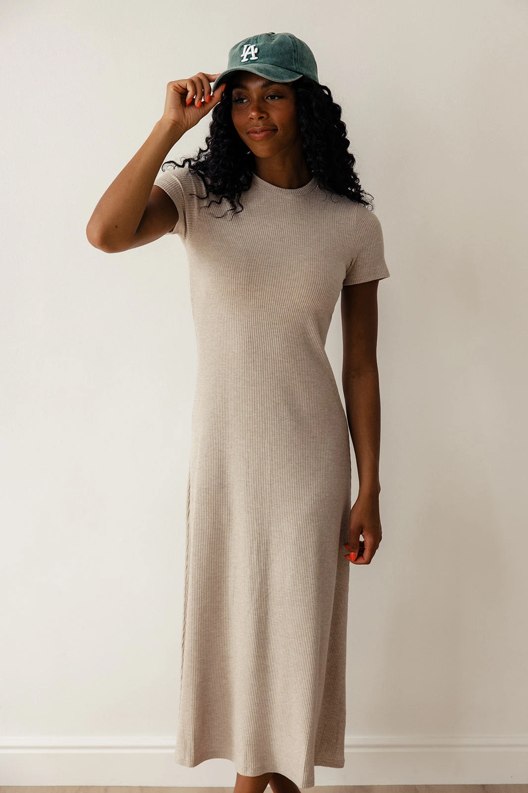 Ribbed Bodycon Midi Dress - Soft Stretchy Everyday Casual Dress 8 Ribbed Bodycon Midi Dress - Soft Stretchy Everyday Casual Dress - Image 6