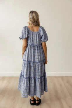 Gingham Tiered Maxi Dress with Puff Sleeves - Audie -ROOLEE FASHION SHOP 7W4A0313 1e7dd3d2 b9e4 412f 93da 0c9cec6c0130