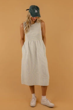 On Your Mind Striped Tank Dress