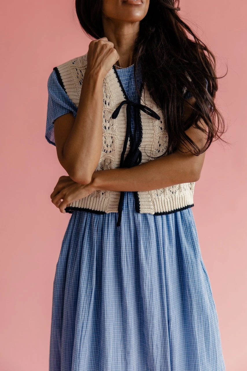 Boho Crochet Tie-Front Vest - Vintage Inspired Layering Top 6 Boho Crochet Tie-Front Vest - Vintage Inspired Layering Top - Image 4