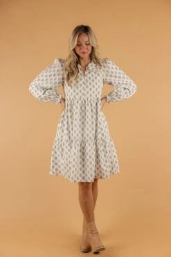 Cottagecore Tiered Mini Dress with Peter Pan Collar and Poet Sleeves