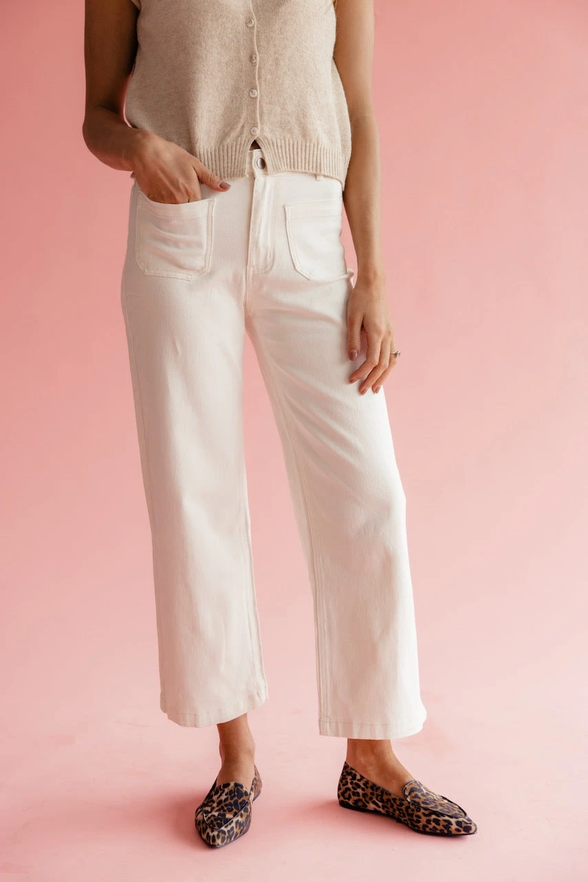 Callahan Wide Leg Structured Pants with Patch Pockets 3 Callahan Wide Leg Structured Pants with Patch Pockets