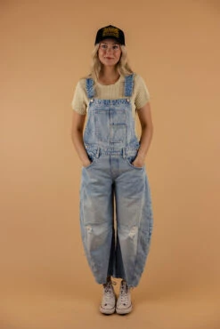 Free People Good Luck Barrel Overalls -ROOLEE FASHION SHOP 7W4A0727