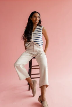 Striped Button-Up Knit Vest with Ribbed Hem -ROOLEE FASHION SHOP 7W4A0745 24de44e9 1030 4b1e b967 defa60498fdc