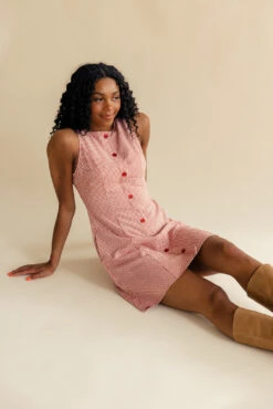 Red Gingham Button Front Dress with Pockets - Vintage Style -ROOLEE FASHION SHOP 7W4A0768 6f7e6c53 eb66 4159 813b 26334aa98bef