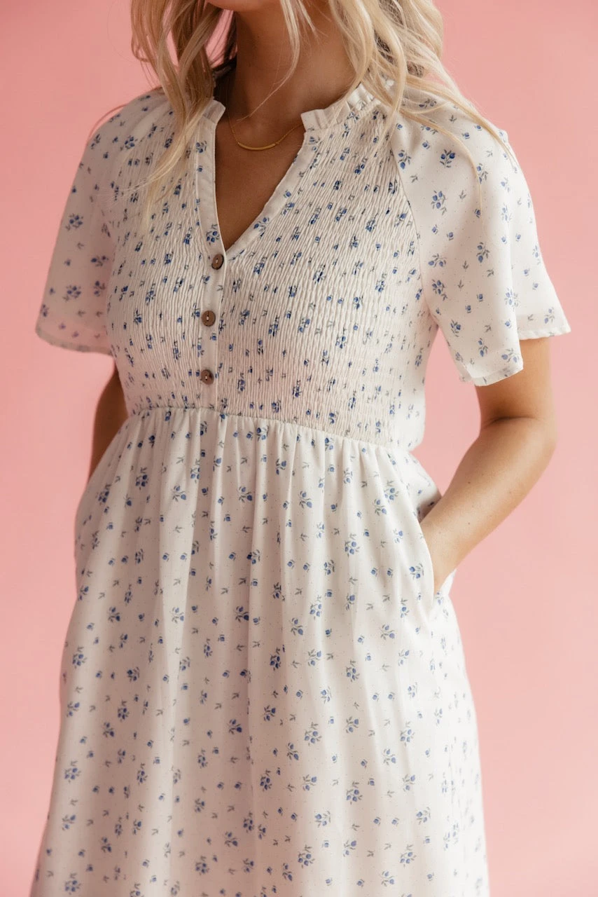 Odette Floral Smocked Dress 4 Odette Floral Smocked Dress - Image 2