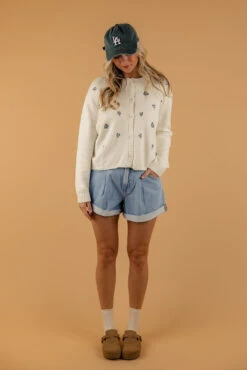 Free People Danni High-Rise Cuffed Shorts -ROOLEE FASHION SHOP 7W4A0786