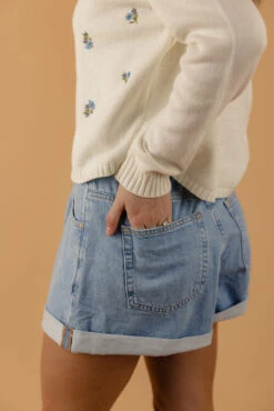 Free People Danni High-Rise Cuffed Shorts -ROOLEE FASHION SHOP 7W4A0791