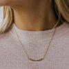 Gold Vermeil Comet Pendant Necklace - Modern Adjustable Jewelry