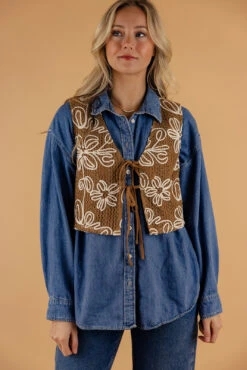 Boho Heart Embroidered Tie-Front Vest -ROOLEE FASHION SHOP 7W4A0817 a15c1aee bb43 40de 9eab 5b819624b068
