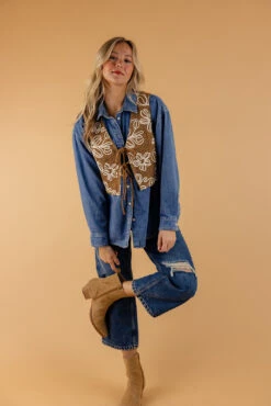 Boho Heart Embroidered Tie-Front Vest -ROOLEE FASHION SHOP 7W4A0835