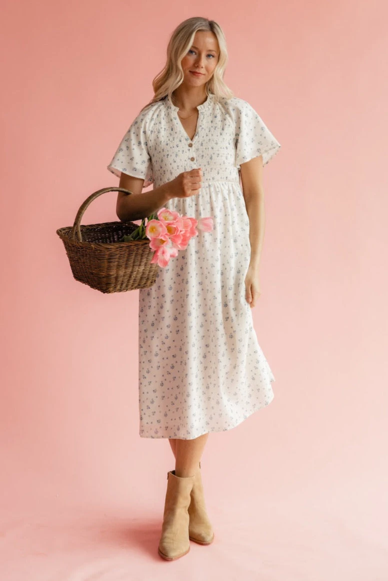 Odette Floral Smocked Dress 3 Odette Floral Smocked Dress