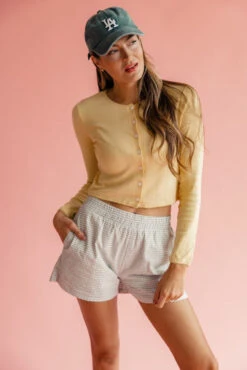 Just Friends Pointelle Cardigan - Dainty Cropped Knit Outerwear 14 Just Friends Pointelle Cardigan - Dainty Cropped Knit Outerwear -ROOLEE FASHION SHOP 7W4A0876