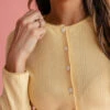 Just Friends Pointelle Cardigan - Dainty Cropped Knit Outerwear