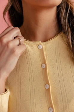 Just Friends Pointelle Cardigan - Dainty Cropped Knit Outerwear 18 Just Friends Pointelle Cardigan - Dainty Cropped Knit Outerwear -ROOLEE FASHION SHOP 7W4A0886 543a7031 3ca8 446d b3e2 25d6a89cdb28