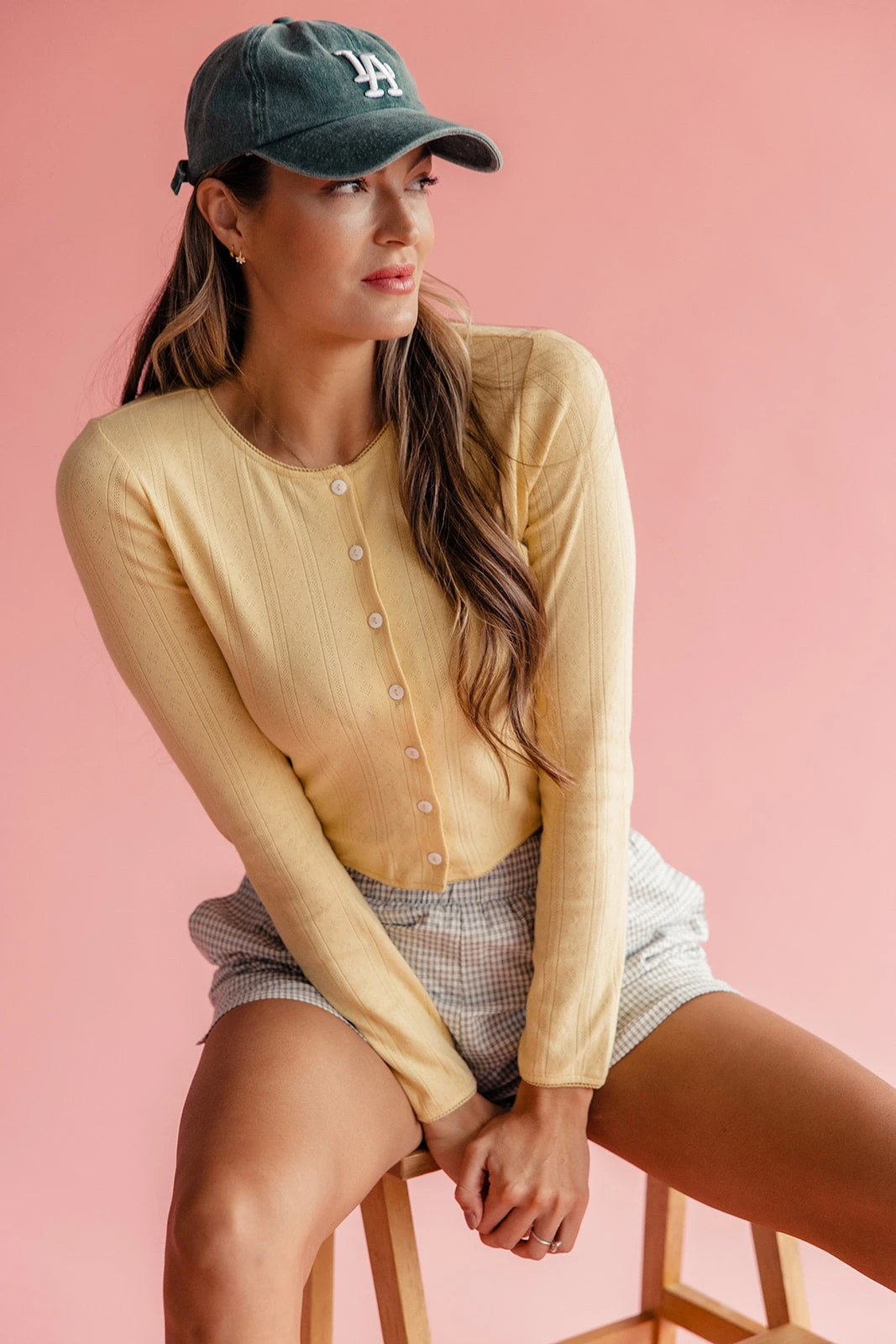 Just Friends Pointelle Cardigan - Dainty Cropped Knit Outerwear 4 Just Friends Pointelle Cardigan - Dainty Cropped Knit Outerwear - Image 2