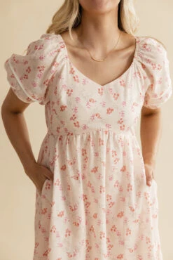 Women's Bubble Sleeve Dress with Elastic Waist and Pockets -ROOLEE FASHION SHOP 7W4A0930 bd378206 bf26 4826 9590 322f53c5ac92