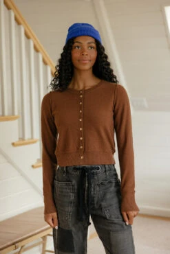 Mocha Knit Cardigan - Relaxed Fit Open Front Sweater -ROOLEE FASHION SHOP 7W4A1006 8dd2a761 fef3 4cee ad58 bb3e10004bea