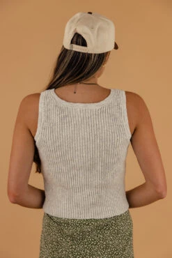 Ribbed Button Down Vest with Functional Buttons - Cozy Layering Top -ROOLEE FASHION SHOP 7W4A1008