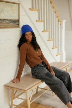 Mocha Knit Cardigan - Relaxed Fit Open Front Sweater -ROOLEE FASHION SHOP 7W4A1040 50e28fe9 6a27 4c79 9121 16e74a5ed5e4