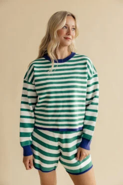 Striped Two-Piece Lounge Set with Contrast Hem 22 Striped Two-Piece Lounge Set with Contrast Hem -ROOLEE FASHION SHOP 7W4A1071 5a2c4523 2f79 4570 9f8e 74028e976781