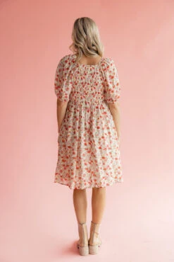 Floral Square Neck Midi Dress with Pockets - Pink and Red Blossom 13 Floral Square Neck Midi Dress with Pockets - Pink and Red Blossom -ROOLEE FASHION SHOP 7W4A1078 3dafdfc0 7bbd 4ae3 ac13 c0f9aca21bf7