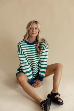 Striped Two-Piece Lounge Set with Contrast Hem 25 Striped Two-Piece Lounge Set with Contrast Hem -ROOLEE FASHION SHOP 7W4A1103 a9ec025c 18f1 4c90 9cbe 9922bc065521